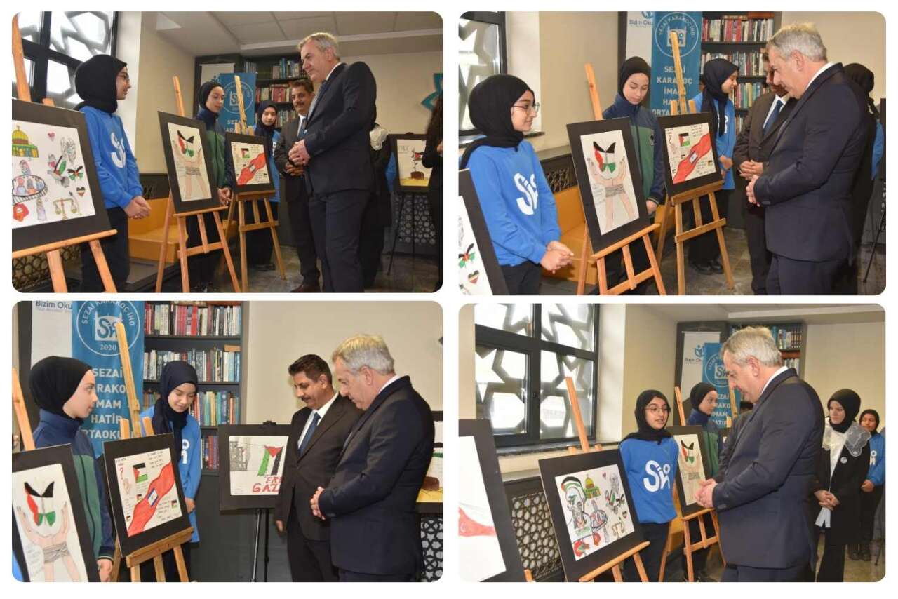 Konya’daki genç yetenekler tuvallerini Filistin için renklendirdi 3